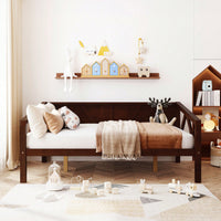 Gray Full Size Daybed With Wood Slat Support For Versatile Bedroom Or Living Room Use