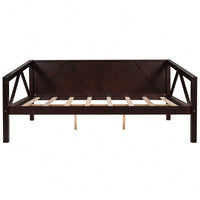 Gray Full Size Daybed With Wood Slat Support For Versatile Bedroom Or Living Room Use