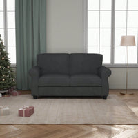 Comfy Modern 2 Seater Sofa With Solid Wood Frame And Extra Deep Seats For Living Room Or Apartment Lounge In Brown