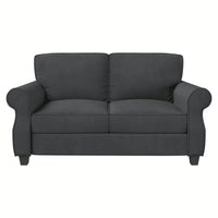 Comfy Modern 2 Seater Sofa With Solid Wood Frame And Extra Deep Seats For Living Room Or Apartment Lounge In Brown