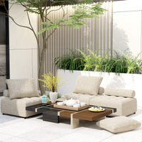 Outdoor Modular Sofa Aluminum Frame Removable Cushions Waterproof Cover