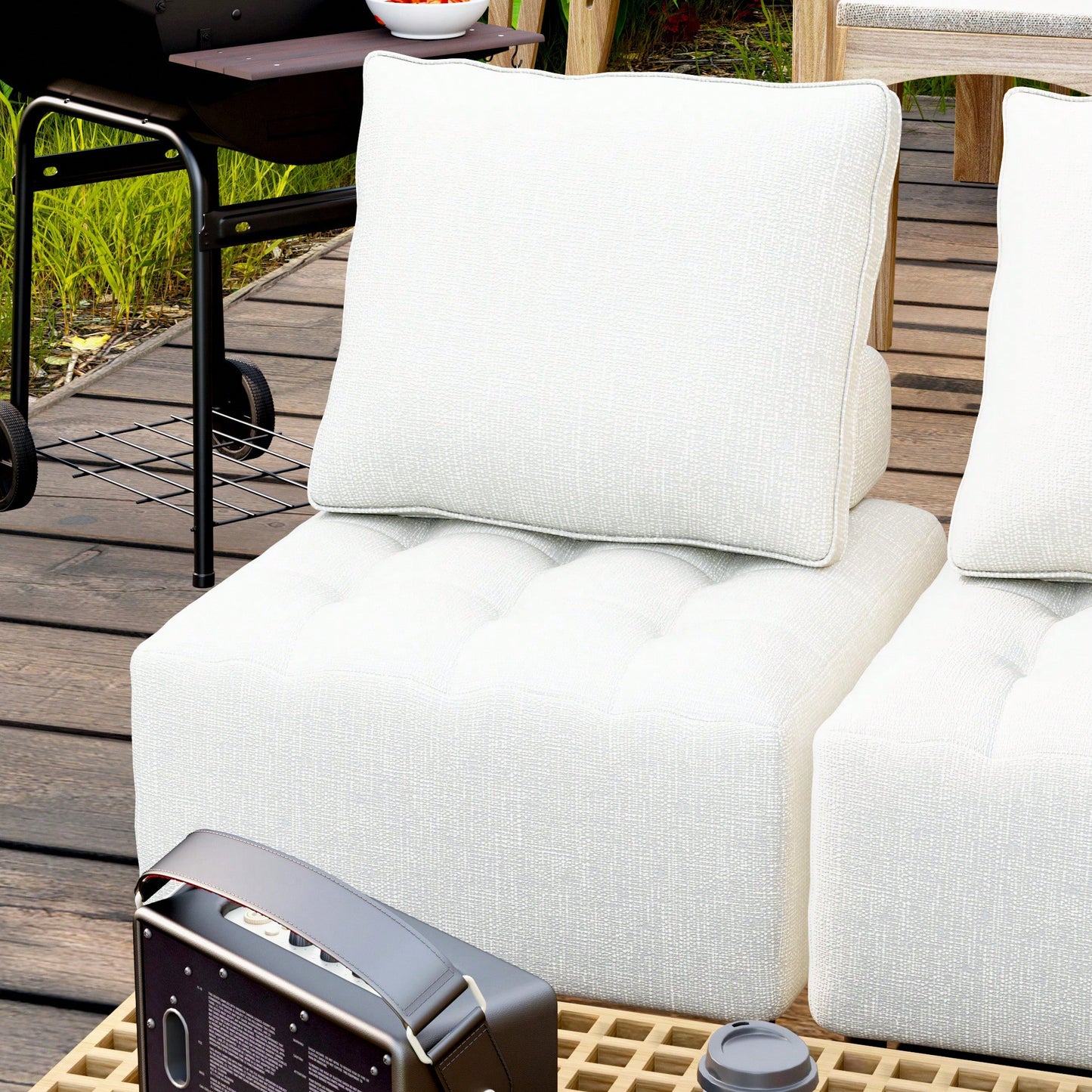 Outdoor Modular Sofa Aluminum Frame Removable Cushions Waterproof Cover