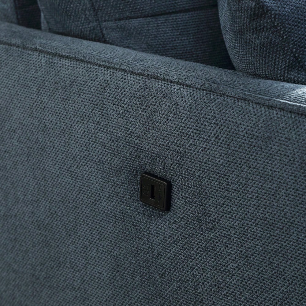 3 Seater Waterproof Fabric Sofa With USB Charging Port For Ultimate Comfort And Convenience