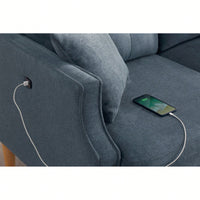 3 Seater Waterproof Fabric Sofa With USB Charging Port For Ultimate Comfort And Convenience