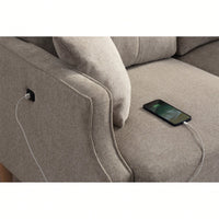 3 Seater Waterproof Fabric Sofa With USB Charging Port For Ultimate Comfort And Convenience