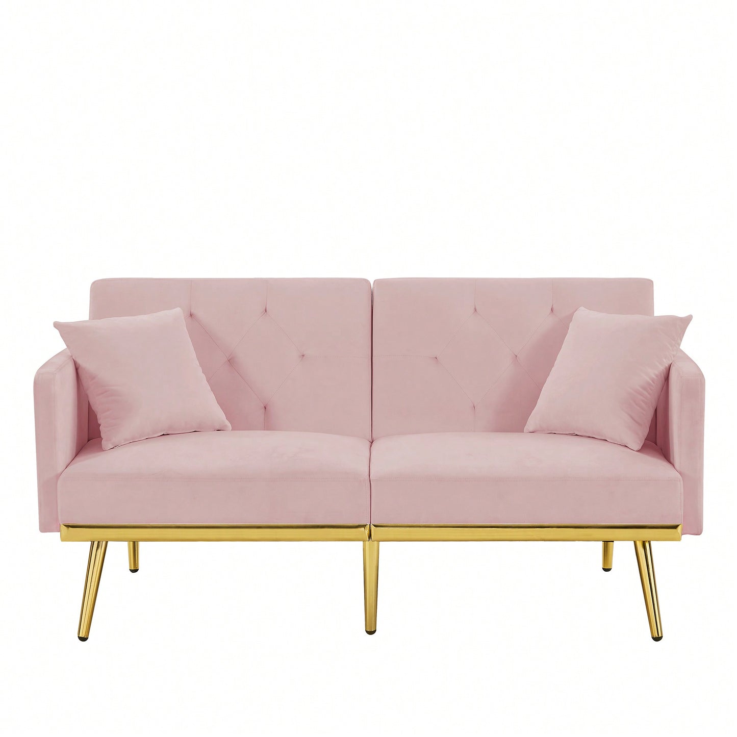 Luxurious Pink Velvet Sofa Bed With Modern Design For Stylish Living Spaces