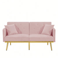 Luxurious Pink Velvet Sofa Bed With Modern Design For Stylish Living Spaces