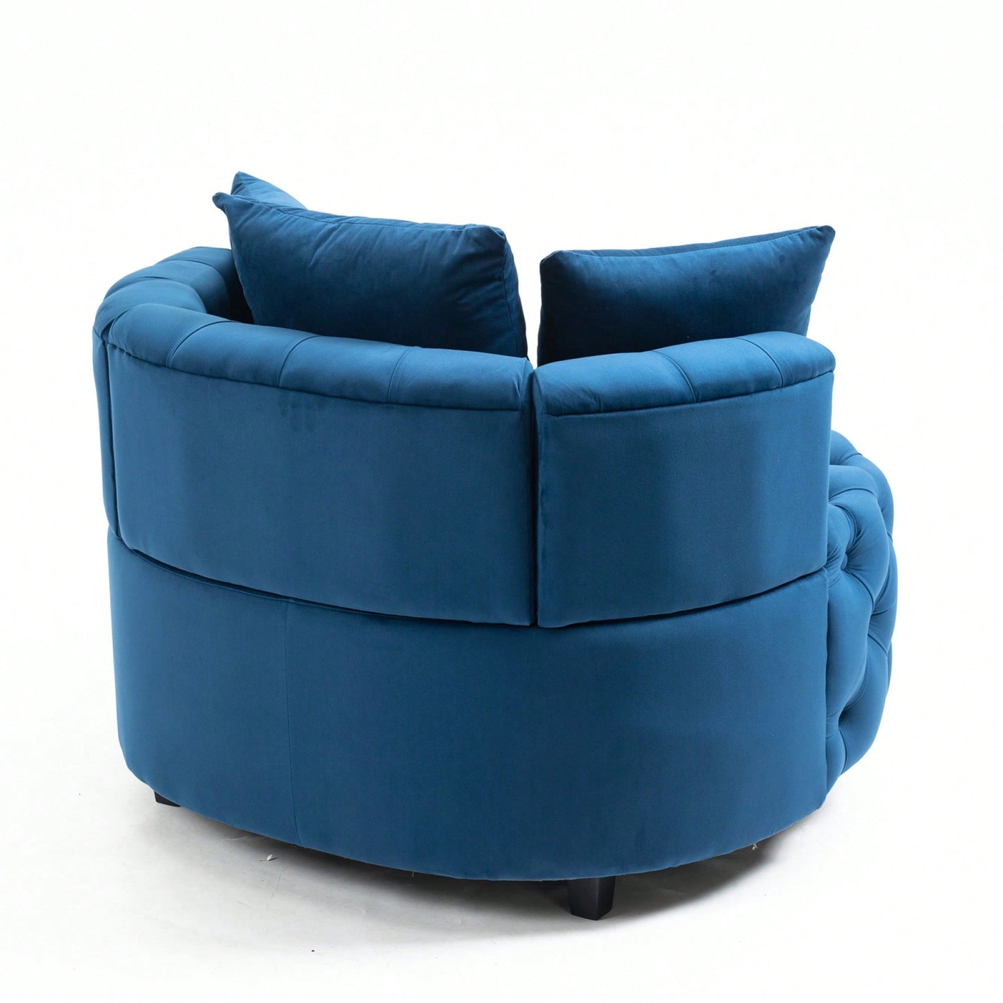 Classic Barrel Accent Chair for Living Room | Modern Blue Leisure Sofa Chair