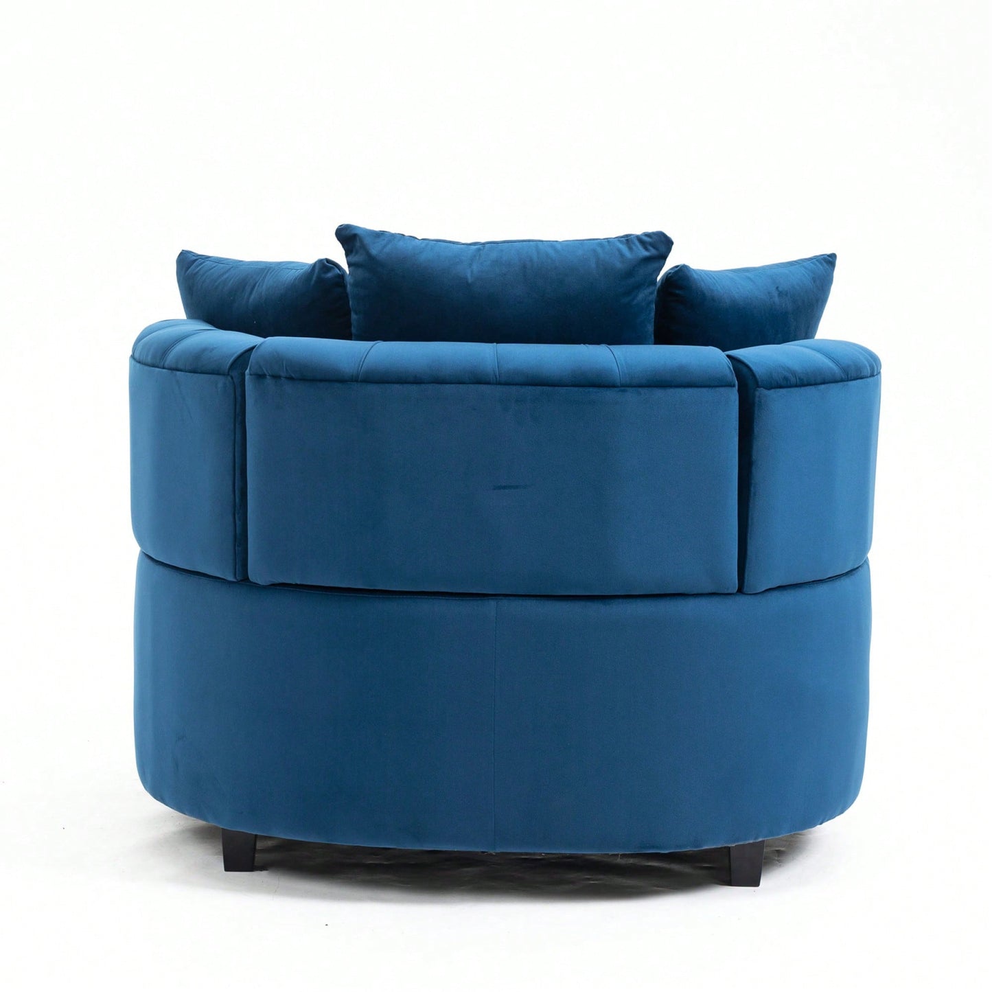 Classic Barrel Accent Chair for Living Room | Modern Blue Leisure Sofa Chair