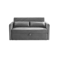 Versatile Sleeper Sofa Bed With USB Port, 3-In-1 Adjustable Design, Pull-Out Bed, 2 Lumbar Pillows, Soft Velvet Upholstery, Ideal For Living Room Or Bedroom