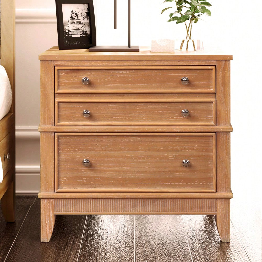 Elegant 3-Drawer Side Table For Living Room Hallway Entryway Storage Solution