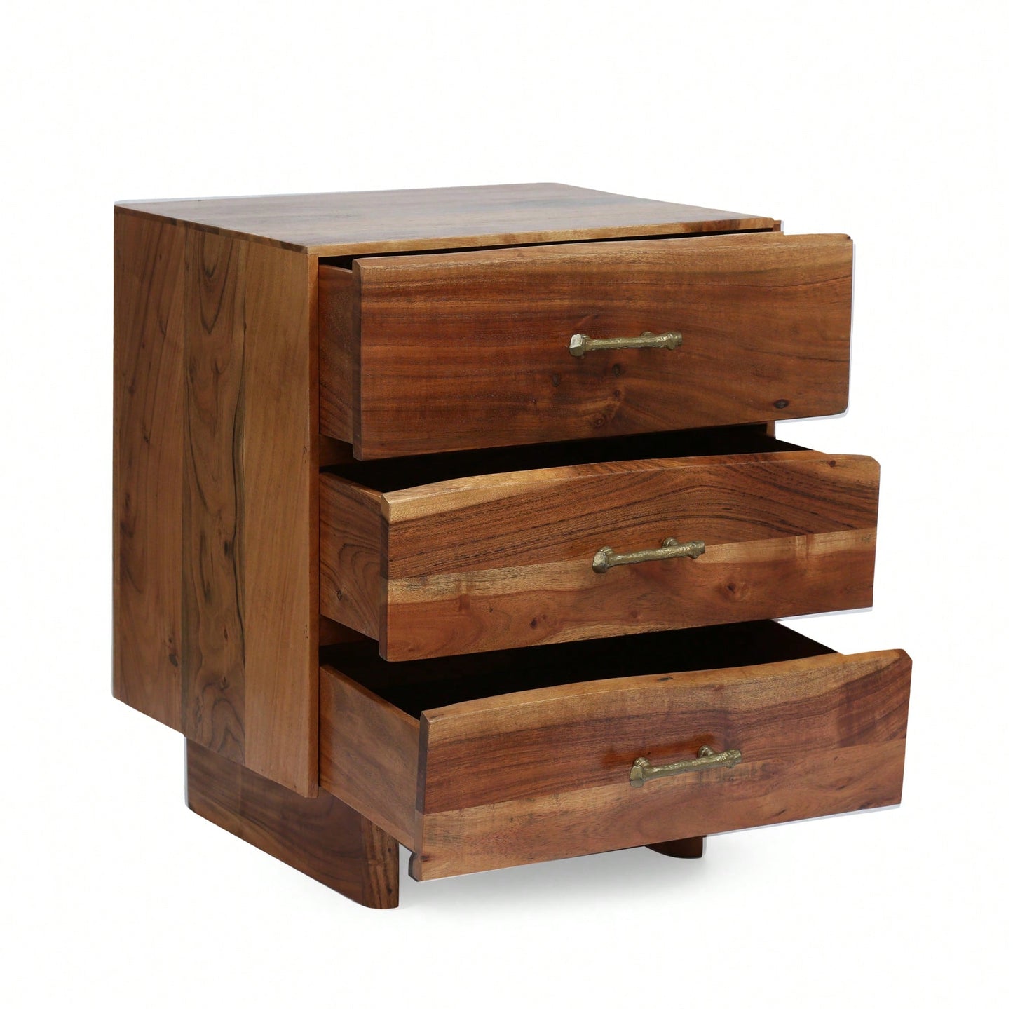 Modern Minimalist Nightstand With Drawer And Open Shelf For Bedroom Storage