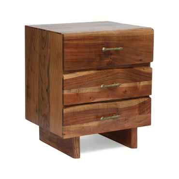 Modern Minimalist Nightstand With Drawer And Open Shelf For Bedroom Storage