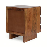 Modern Minimalist Nightstand With Drawer And Open Shelf For Bedroom Storage