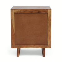 Modern Minimalist Nightstand With Drawer And Open Shelf For Bedroom Storage