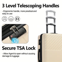 Lightweight 3 Piece Hardshell Luggage Set With Double Spinner Wheels And TSA Lock 20'' 24'' 28'' Suitcases