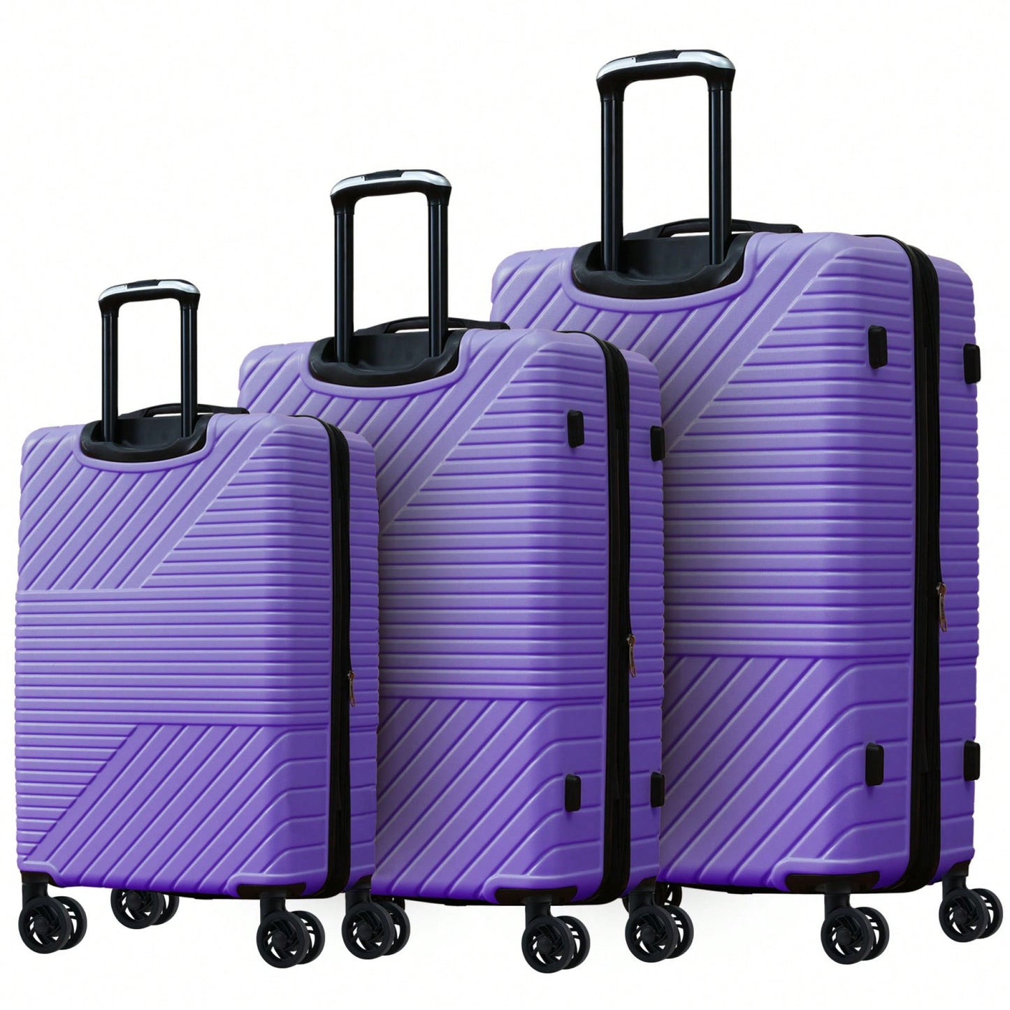 Lightweight 3 Piece Hardshell Luggage Set With Double Spinner Wheels And TSA Lock 20'' 24'' 28'' Suitcases