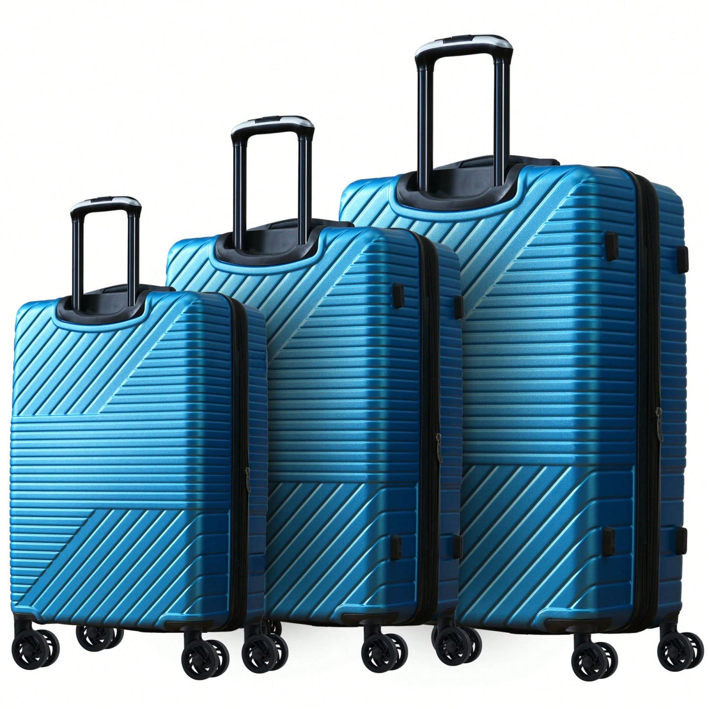 Lightweight 3 Piece Hardshell Luggage Set With Double Spinner Wheels And TSA Lock 20'' 24'' 28'' Suitcases