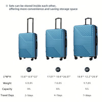 Lightweight 3 Piece Hardshell Luggage Set With Double Spinner Wheels And TSA Lock 20'' 24'' 28'' Suitcases