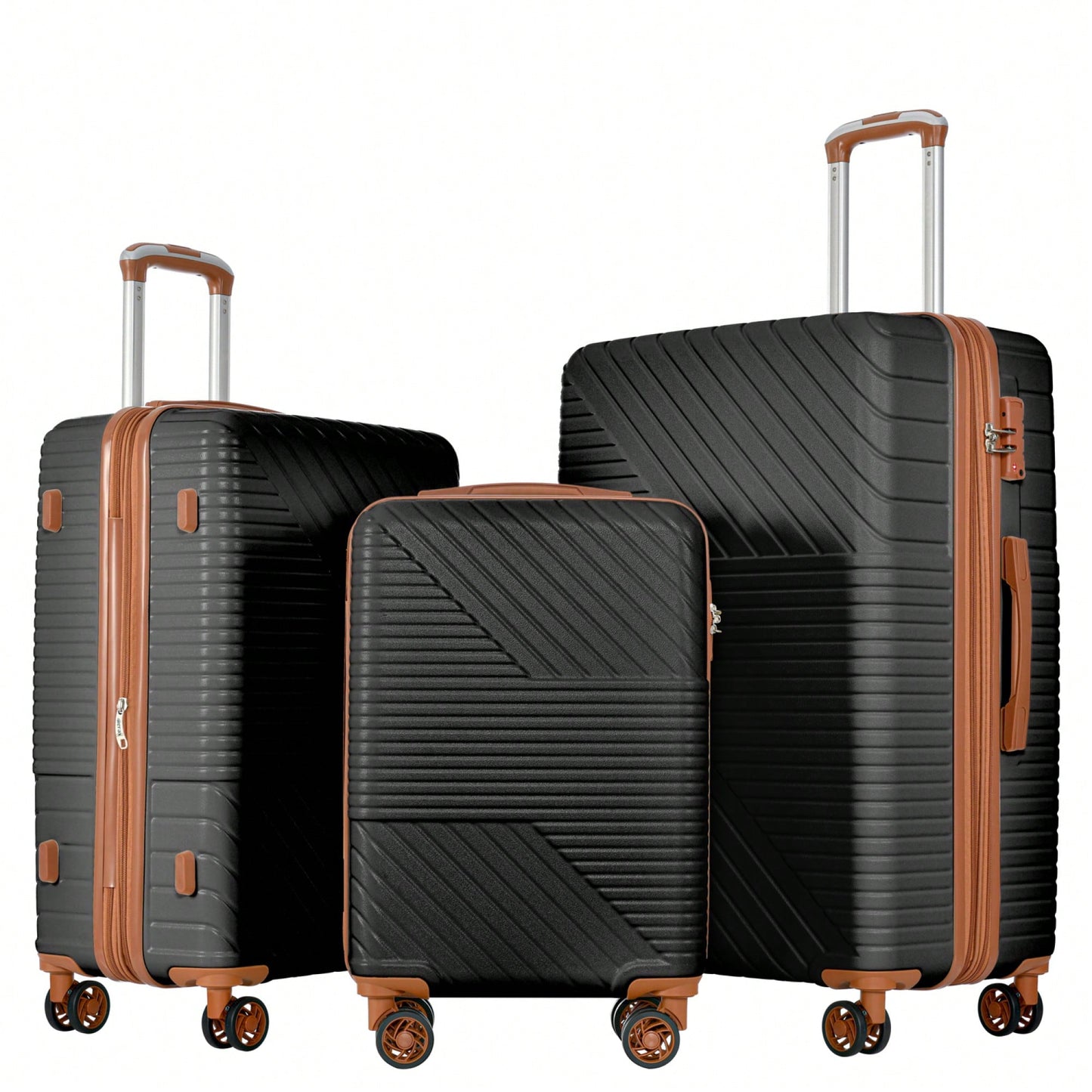 Lightweight 3 Piece Hardshell Luggage Set With Double Spinner Wheels And TSA Lock 20'' 24'' 28'' Suitcases