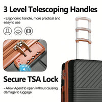 Lightweight 3 Piece Hardshell Luggage Set With Double Spinner Wheels And TSA Lock 20'' 24'' 28'' Suitcases