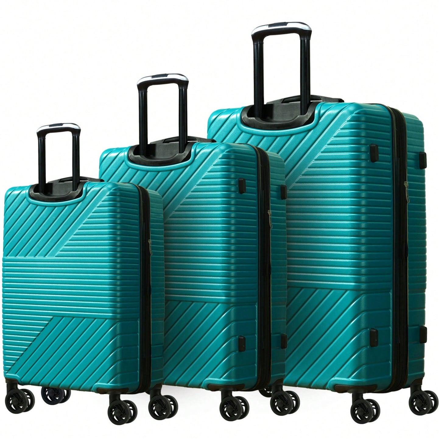 Lightweight 3 Piece Hardshell Luggage Set With Double Spinner Wheels And TSA Lock 20'' 24'' 28'' Suitcases