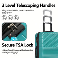 Lightweight 3 Piece Hardshell Luggage Set With Double Spinner Wheels And TSA Lock 20'' 24'' 28'' Suitcases