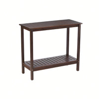 Light Brown Acacia Wood Potting Table For Garden Balcony And Garage