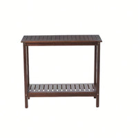 Light Brown Acacia Wood Potting Table For Garden Balcony And Garage