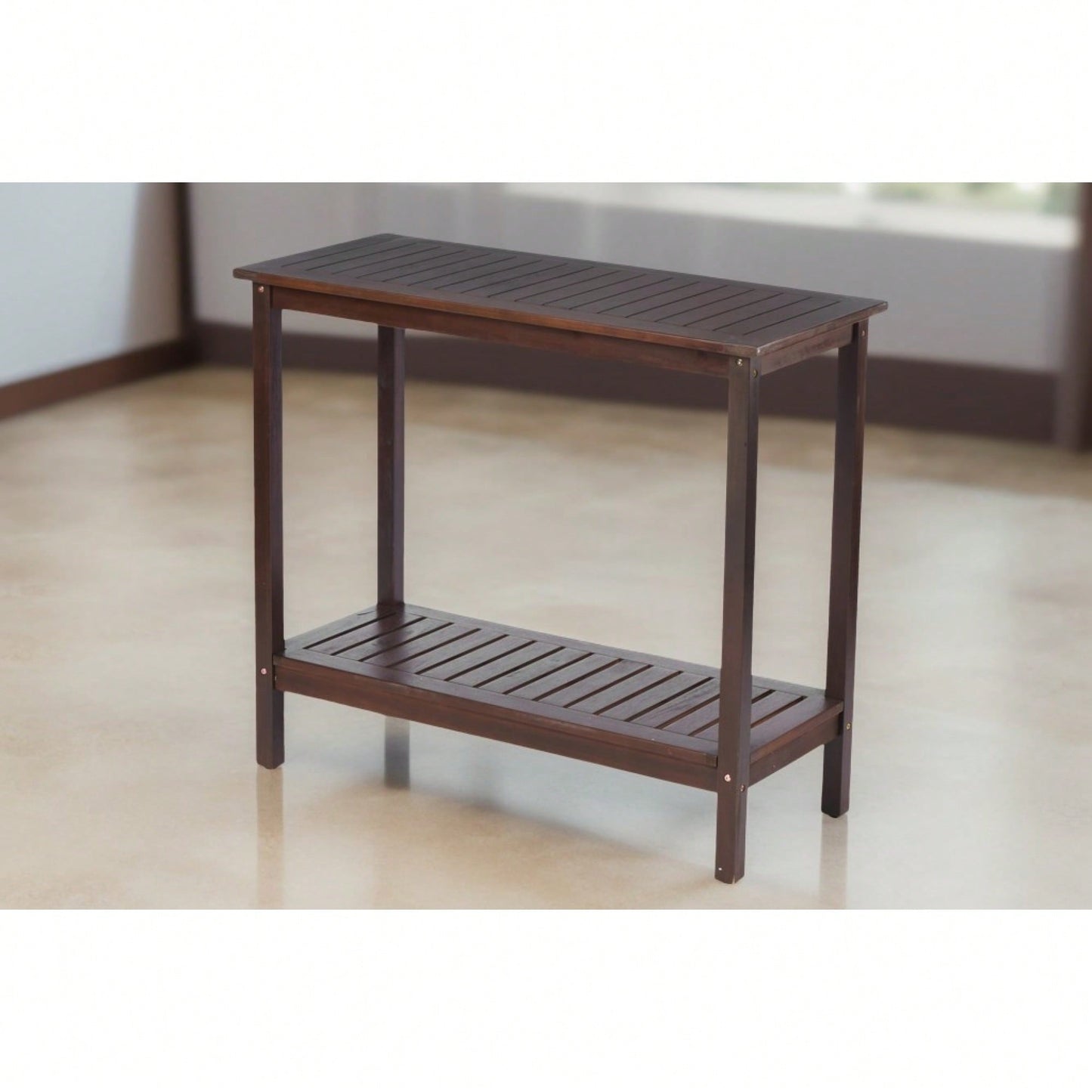 Light Brown Acacia Wood Potting Table For Garden Balcony And Garage