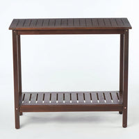 Light Brown Acacia Wood Potting Table For Garden Balcony And Garage