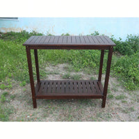 Light Brown Acacia Wood Potting Table For Garden Balcony And Garage