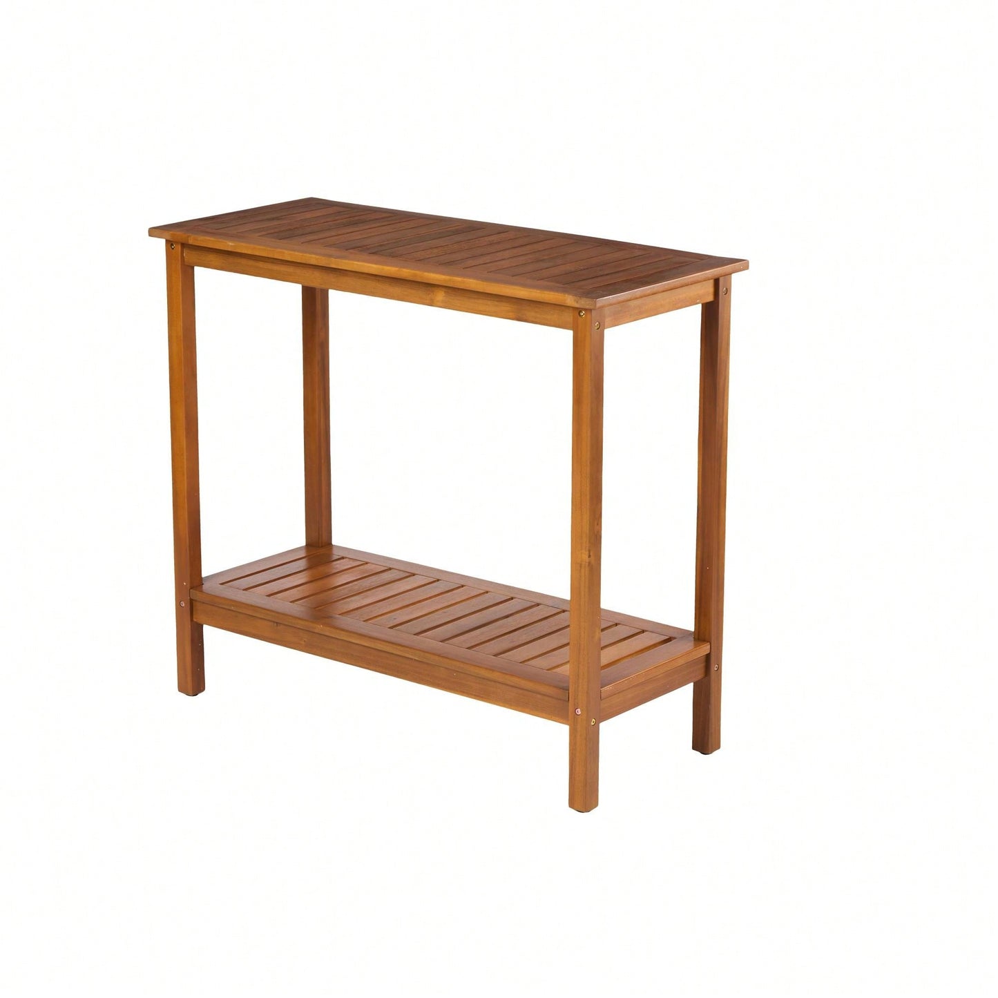 Light Brown Acacia Wood Potting Table For Garden Balcony And Garage