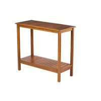 Light Brown Acacia Wood Potting Table For Garden Balcony And Garage