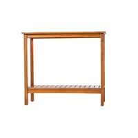 Light Brown Acacia Wood Potting Table For Garden Balcony And Garage