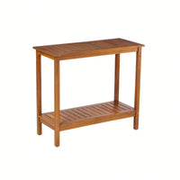 Light Brown Acacia Wood Potting Table For Garden Balcony And Garage