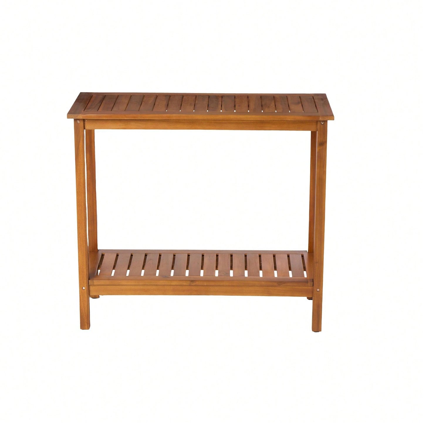 Light Brown Acacia Wood Potting Table For Garden Balcony And Garage