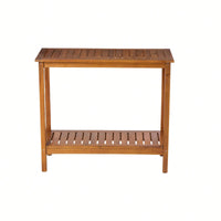 Light Brown Acacia Wood Potting Table For Garden Balcony And Garage