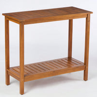 Light Brown Acacia Wood Potting Table For Garden Balcony And Garage