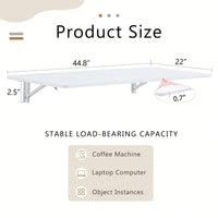 Space-Saving Wall Mounted Folding Table For Laundry Room, Home Office, Kitchen, Garage, And Dining Room