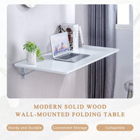 Space-Saving Wall Mounted Folding Table For Laundry Room, Home Office, Kitchen, Garage, And Dining Room