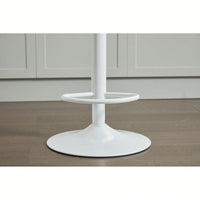 Set Of 2 360 Swivel Rattan Bar Stools With Footrest For Kitchen And Dining Room Counter Height Seating