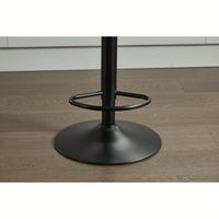 Set Of 2 360 Swivel Rattan Bar Stools With Footrest For Kitchen And Dining Room Counter Height Seating