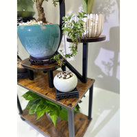 Indoor Plant Stand With Grow Lights 8 Tiered Metal Flower Holder 61 Inch Tall S-Shaped Rack For Home And Patio