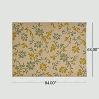 Elegant 5'3" X 7' Area Rug Perfect For Living Room Or Bedroom Décor