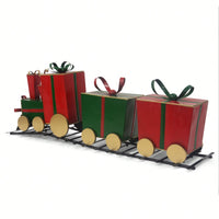Festive Train Decoration With Gift Box Carriages For Holiday Cheer