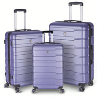 Hardshell 3 Piece Luggage Set With Spinner Wheels 20 24 28 Inch Carry-On Suitcases