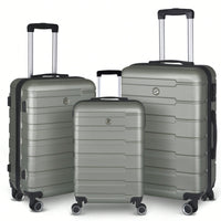 Hardshell 3 Piece Luggage Set With Spinner Wheels 20 24 28 Inch Carry-On Suitcases