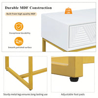 Sleek Modern Console Table With Two Drawers And Stripe Design For Living Room And Entryway In Black