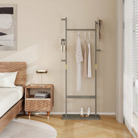Solid Wood Coat Rack Hanger 23.6x11x64.1in Friendly Easy Assembly Stylish For Bedroom Entrance Living Room